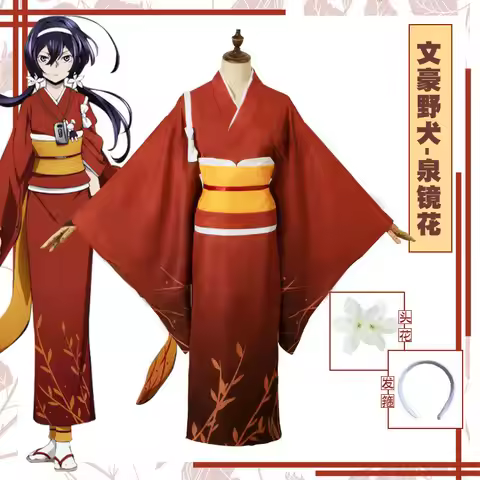 Izumi Kyouka Cosplay Costume Izumi Kyouka Kimono Anime Izumi Kyouka Full Set for Halloween Party Out