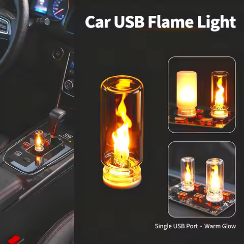 Retro USB Led Filament Night Light Yellow Warm Bulb Lighting Flame ambient light For Home Decor Emer