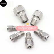 TD Male NPT Pipe Fittings - SS 304 Stainless Steel Double Ferrule Compression Connector, 6mm, 8mm, 1