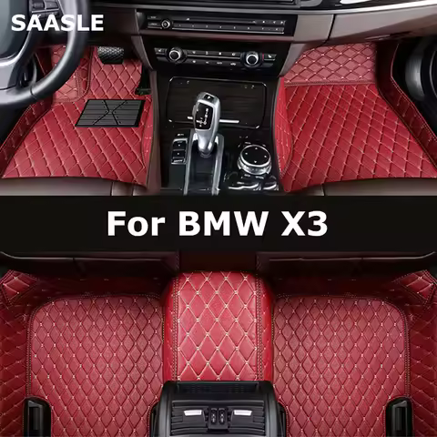 SAASLE Custom Car Floor Mats For BMW X3 E83 F25 G01 F97 Auto Carpets Foot Coche Accessorie