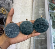 จี้แกะสลักเทพเจ้าไฉ่สิ่งเอี๊ยะ หยกบลูโอเชี่ยน God of Wealth