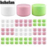 HSHELAN 2pcs Face Cream Jar, 20g 30g Colorful Makeup Jar, Round Bottom Refillable Plastic Travel Bot