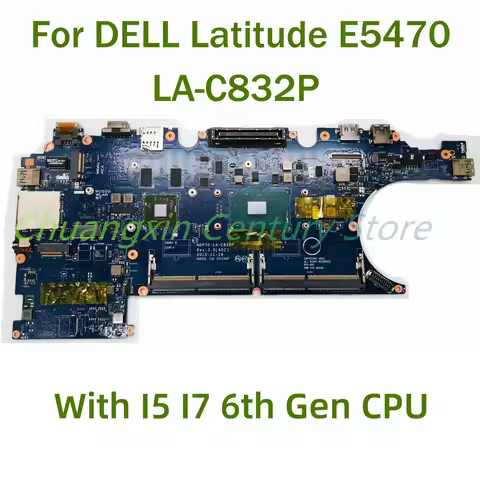 For Dell Latitude 14 5480 E5480 Laptop motherboard LA-C832P with I5 I7-6th Gen CPU 100% Tested Fully