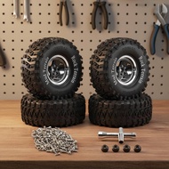 4 Pieces Wear Resistant 2.2 Inch Beadlock Wheel Rim Mud Terrain Aluminum Beadlock Wheel  Machined fo