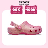 Giày Clog Trẻ Em Crocs Toddler Classic Iridescent Glitte - Dragon Fruit