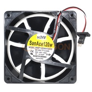 For Sanyo 9WF1224H1D03 12cm A09L-0001-0509 120*120*38MM DC 24V 0.32A original gold-plated plug cooli