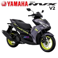 NEW NVX V2 / AEROX CONNECTED YAMAHA COVERSET GLOSSY GREY + FLUO YELLOW / RED BLACK / ANNIVERSARY 2022