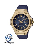*Original* Casio Baby-G MSG-S500G-2A Solar Gold Tone Blue Resin 100M Watch For Women(Blue)