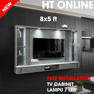 HT ONLINE 8ft Modern TV Cabinet Wall Mounted Tv Cabinet Hall Cabinet Hanging Tv Cabinet Living Room 
