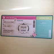 Boarding Pass Mille 01 Wedding Invitation Blanks Per Sheet Without Plastic