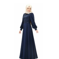 Eska Dress Maxi Dress with Ruffles and Tille Combination Brocade