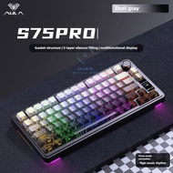 Global AULA S75 Pro 3Mode Gaming Mechanical Keyboard 75% with Display Knob Gasket Full-key Hot Swapp