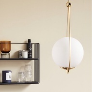 【Hübsch】－890408 黃銅色金屬繫繩造型吊燈 玄關燈 餐桌燈