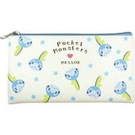 日本 Pokemon 寵物小精靈 淚眼蜥 米白色皮革 雙面圖案 長方 筆袋