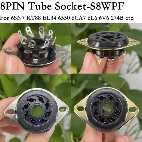 10PCS 8Pin Bakelite Octal Valve Tube Socket S8WPF For EL34 6V6 6L6 6SN7 6SL7 6CA7 GZ34 KT88 Vacuum T