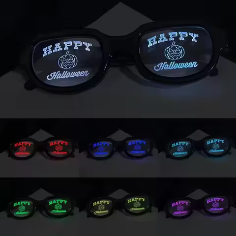 Halloween Glasses Special Effect Luminous Glasses Cool Anime Flash Eye Glasses Led Glasses Sense of 