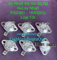 Sò Nhiệt Độ Sứ 50 Độ ReLay Nhiệt KSD301- 16A/250v- Loại Tốt . Giá 5 cái 90k
