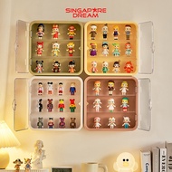 Wall Mounted Figurine Display Box 3 Layer Punch Free  Showcase Blind Cabinet Toy Organizer