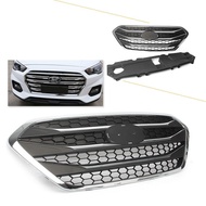 For Hyundai ix35 Tucson 2013 2014 2015 2016 ABS Front Grille Upper Radiator Hood Grill w/ Emblem Car