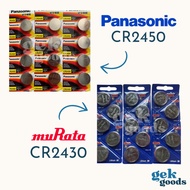 [5pcs $6] Panasonic CR2450 Battery Murata CR2430 2450 Battery Original Blister Generic 2430