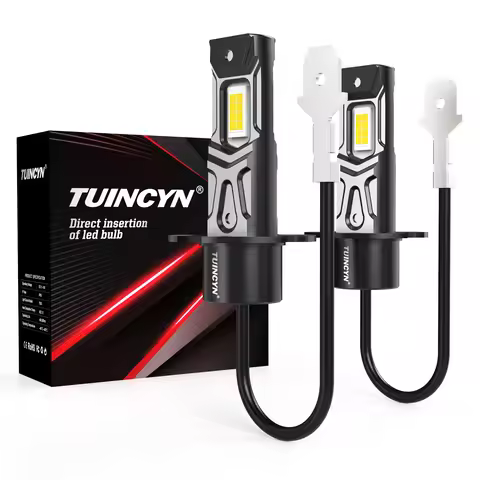 TUINCYN 2x H3 LED Headlight Bulb Fog Lamp Canbus No Error Driving Running Lights Super Bright For Ni