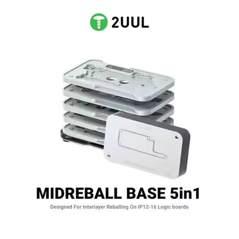 2UUL BH13 Middle Layer Reballing Station MIDREBALL Base 5in1 Reballing Stencil Steel Mesh for IPhone