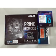 Package ASUS H310M-K R2.0 Motherboard+CPU I3-9100F+Micron BX500 480G SSD