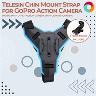 TELESIN Chin Mount Helmet Chin Strap with J-Hook Mount