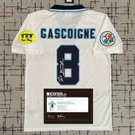 Gazza s Signed Jersey Fan Printed Autograph Collector s Edition Top 1996 England Retro Soccer Kitabc