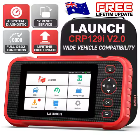 LAUNCH X431 CRP129i V2.0 OBD2 Scanner Car Diagnostic Tools ABS SRS Engine AT 4 System Scanner 12 Res