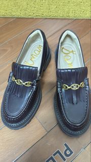 Sam Edelman 啡色流蘇金鏈樂福鞋