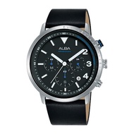 Alba Men's Chonograph Black Leather Strap Authentic Watch VD53-X341SL