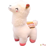 White Fluffy Alpaca Plush Stuffed Animal Cute Soft Llama Plushie Doll Toy Comfortable Cuddle Plush G