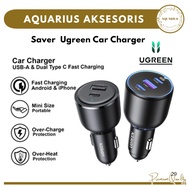 [UGREEN] Car Charger 130W 63W | 3 Port USB Type C PD | Original Fast Charging Car Charger