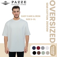 Pazze Men Oversized Plain T-shirt Semi Cotton 260gsm Multi solid colour  - TS4137
