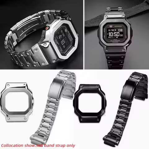 NEW For Casio GSHOCK DW-H5600 dw-h5600mb men watch Chain case solid stainless steel watch strap Brac