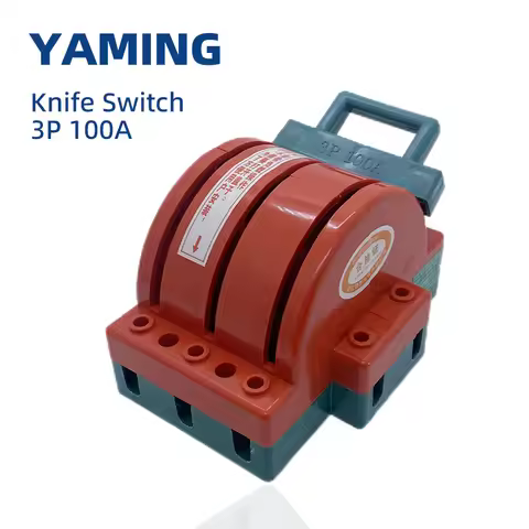 3P 100A Knife Switch Power Supply Rotary Toggle Double Throw Two-way Three Phase Three Wire Thickeni