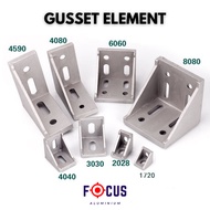 🇲🇾Gusset Element Corner Fitting L Bracket Angle Connector 45 Degree Aluminium Profile 2020 3030 4040