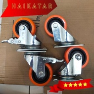 3 Inch Nylon PU Wheels Sets Double Bearing Heavy Duty/Trolley Wheels/Castor