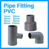 [15MM - 110MM] PVC Pipe Reducing Socket Reducing Elbow Reducing Tee T To 15MM 20MM 25MM 25MM 30MM 40