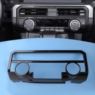 Carbon Fiber Style Interior Dash Center A/C Air Vent Outlet Panel Button Cover Trim Decor Frame Stic