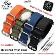 NATO NATO Thick Canvas Nylon Strap Men Waterproof Watch Strap 18 20 21 22 23 24mm+P66