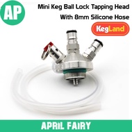 AP Mini Keg Ball Lock Tapping Head + 8mm Silicone Hose KL06972 Land For Beer Tank 2L 4L 5L 8L
