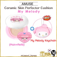 Amuse Ceramic Skin Perfector Cushion Main+Refill(+My Melody Keychain Free)