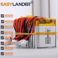 10pcs/Lot JST2.0 2P 302530 3.7V 200mAh Rechargeable Li Polymer Li-ion Battery  402530 502530 602530 