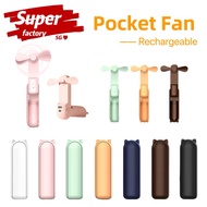 [SG Stocks]Portable Pocket Fan Mini Fans Handheld USB Rechargeable Table Desk Small Fans