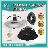 Eyeball Casing GU10 360˚ Adjust Degree Lamp Holder Spotlight Recessed Eyeball Downlight Casing Ceili