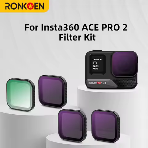 Ronkoen CPL ND8 ND16 ND32 Lens Filter Kit Aluminum Alloy Frame for Insta360 Ace Pro 2 / Ace Pro Came