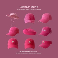 topi perempuan cute hat woman Rose Red Girls Western Denim Sports Baseball Cap