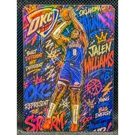 NBA Basketball Graffiti: Jalen Williams (Oklahoma City Thunder)